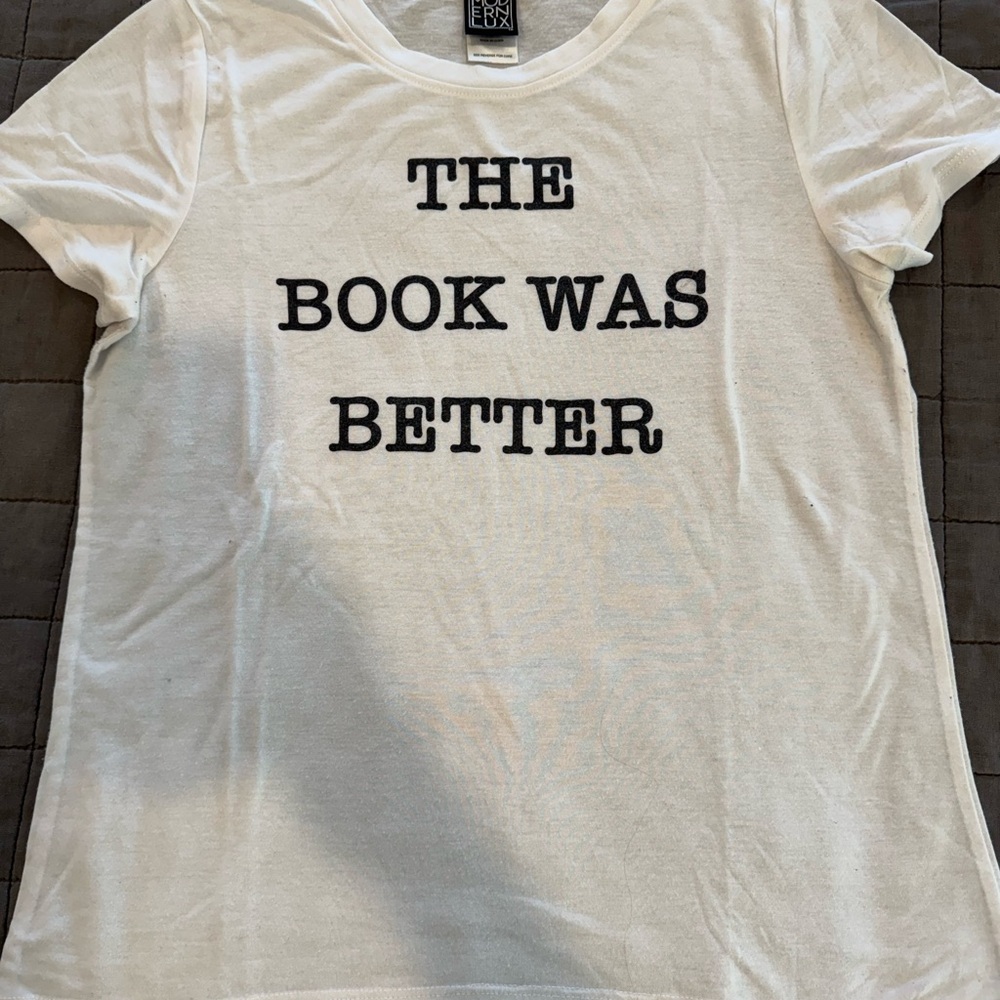 The Book Was Better Graphic Tee - White